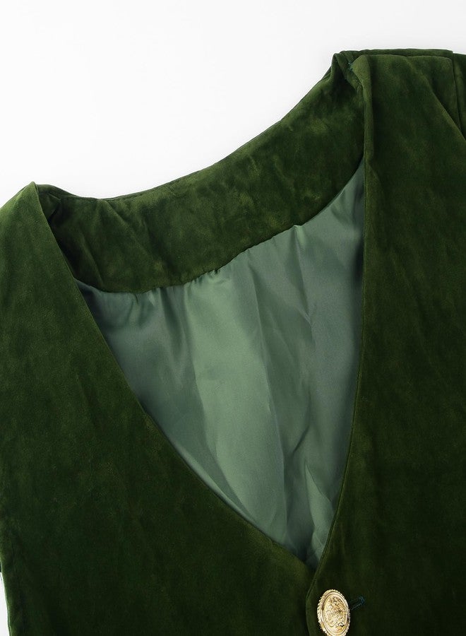 JerrisApparel Boys Renaissance Costumes Set Medieval Pirate Shirt Halloween Cosplay Set (Green, 2-4 Years) - Image 4